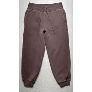 Lululemon Jogger Pants Womens Sz 8 26x32 Brown Pull‎ On Athletic Casual Gym Yoga
